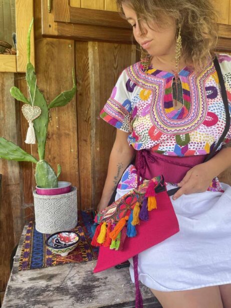 Guatemala růžová kabelka
